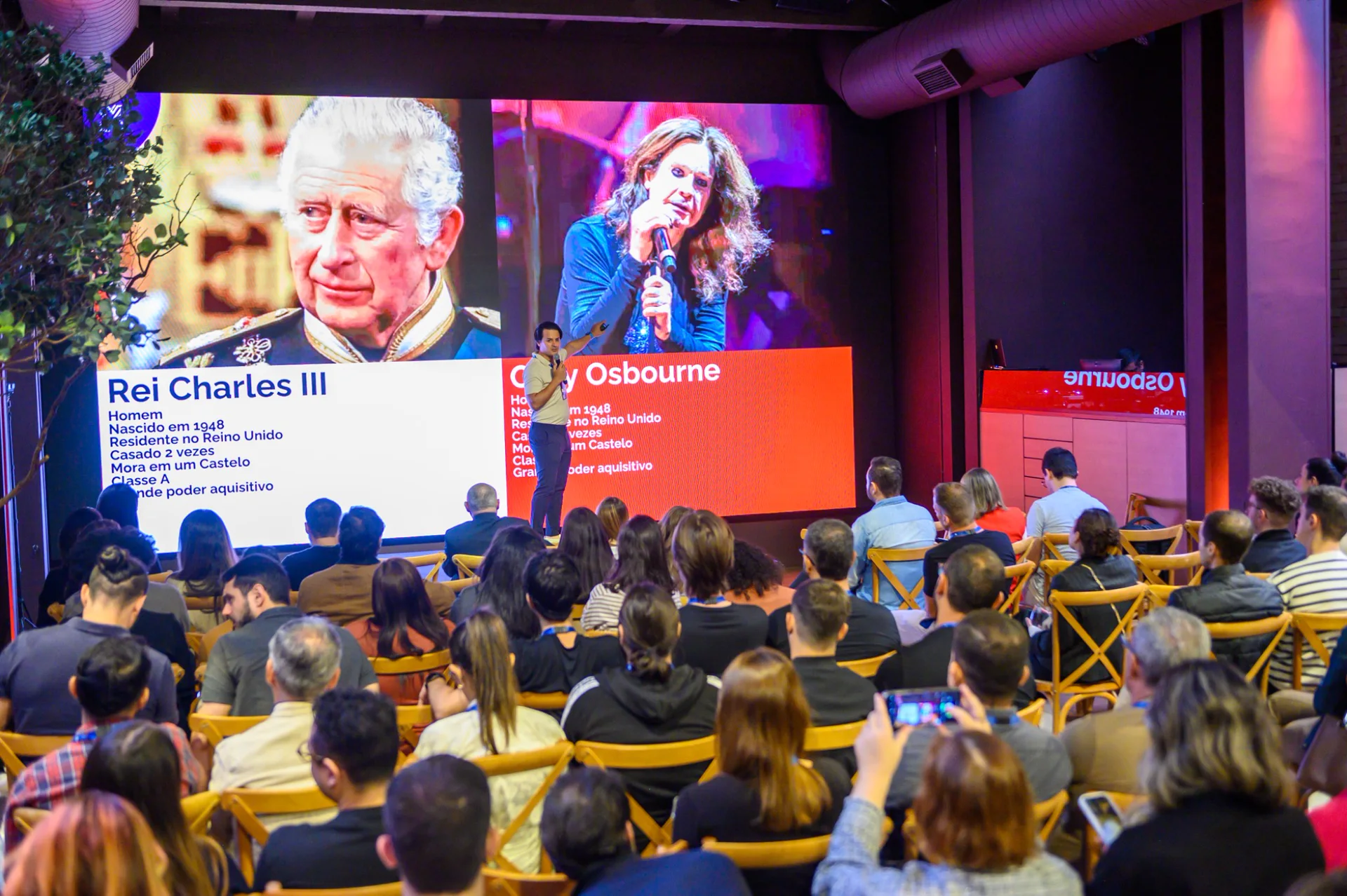 Palestra com grande público em evento