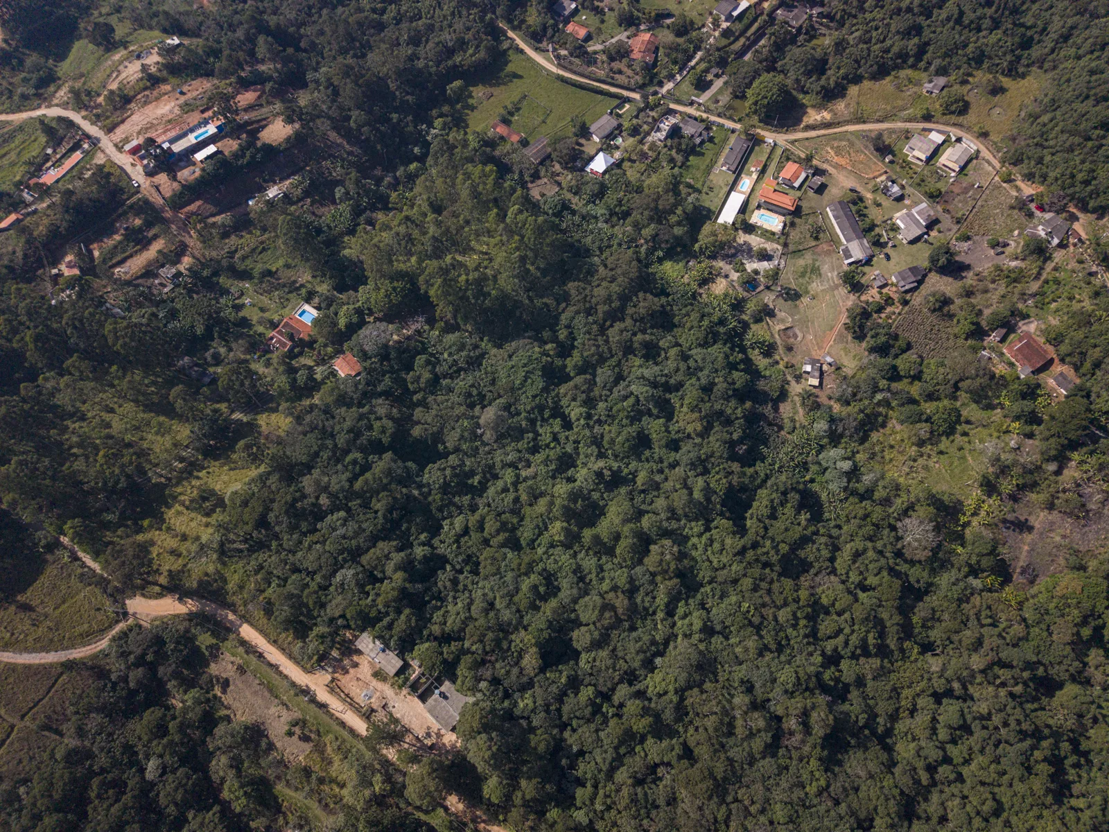 Vista aérea do terreno