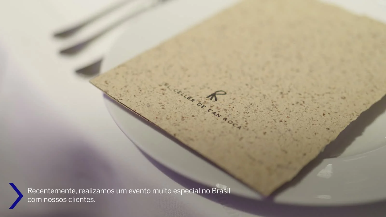 Detalhe do material do evento